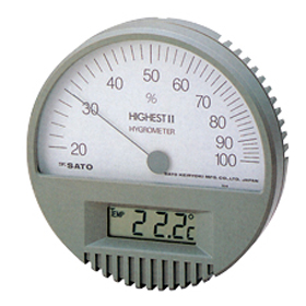 精密丸型湿度計（温度計付）